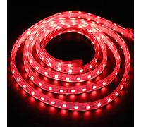 XUNATA 2m Tiras LED Rojo, 220V SMD 5050 60LEDs/m, IP67 Impermeable, Escalera de Techo Tira de LED Cocina Cable Luces Flexible LED Strip Light Decoración