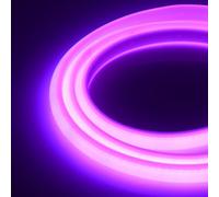 XUNATA 3m LED Neon Flexible 220V, Tira de LED COB con Cable de Alimentación, Alto brillo 288 LEDs/m, Cada Corte de 50 cm, IP65 Impermeable Luz de Cuerda- Morado