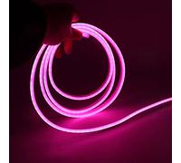 XUNATA 4m Rosa Tira de LED de Neón con Interruptor, Alimentación USB de 5 V, Luces de Tubo de PVC de Colores, IP65 Impermeable, Flexible, Cortado a la Medida