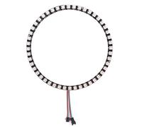 XUNATA Anillo de lámpara LED WS2812B 5050 RGB, luz de anillo individual, direccionable individual, color de espacio completo CC 5 V (1 unidad de 48 LEDs/anillo)