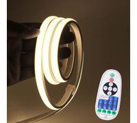 XUNATA Regulable con Control Remoto Tiras de Neón COB de Silicona Flex, Controlador 1500W IP65 Impermeable LED Luz de Cuerda (25m, Blanco Natural)