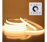 XUNATA Regulable Tiras de Neón COB de Silicona Flexible con Panel Táctil Controlador 750W, IP65 Impermeable LED Luz de Cuerda (13m, Blanco Cálido)