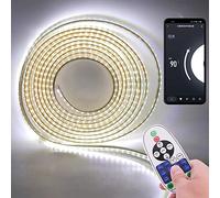 XUNATA Tira de LED Regulable 3014 Impermeable IP65 con Remoto& Controlador WiFi, La Aplicación Tuya Funciona con Alexa/Asistente de Google/Smart Thing (25m, Blanco)