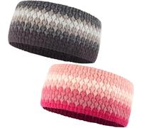 Xuniea Paquete de 2 Diademas de Lana para Senderismo de Invierno para Mujer, Calentadores de Orejas, Diademas Deportivas
