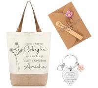 Xuniea Regalos para Colegas incluyen: bolsa de Yute llavero tarjetas de Felicitación y Sobres flores Secas Nochevieja Navidad Cumpleaños Regalo de Agradecimiento Tarjeta de Jubilación para Mujeres