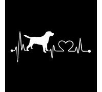 Xuniu Etiquetas engomadas del Coche, Labrador Retriever Heartbeat Love Decal Car Styling Accesorios de decoración