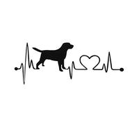 Xuniu Etiquetas engomadas del Coche, Labrador Retriever Heartbeat Love Decal Car Styling Accesorios de decoración