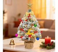 XUNIVERS Árbol de Navidad Artificial de 60 cm,Arbol de Navidad con Adornos,Árbol de Navidad Artificial,Pequeño Árbol,Pequeñas Decoraciones para la Decoración del Hogar.