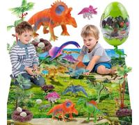 XUNIVERS Dinosaurios Juguetes, Alfombra de Juego Juguetes Niños 3 2 4 5 6 Años con Caja de Almacenamiento Juegos NiñosRegalos Cumpleaños Niños Figura de Dinosaurio 3-6 años