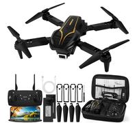 XUNIVERS Dron con Camara1080P para Niños y Adultos,Drone FPV de Vuelo/Altitud Retención RC Quadcopter para Principiantes,Juguetes Regalo para Niños para Adultos y Principiantes (Black)