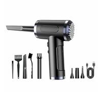 XUNIVERS Soplador de Aire para pc,3 Velocidades 10000 U/min Compressed Air Duster con Luz LED,USB Recargable Plumero Electrico Con batería de 6000mAh,Soplador Aire Comprimido para Laptop,Teclado