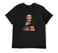 Xunji Anaser Saw Jigsaw Billy Puppet I Want You To Play A Game T-Shirt Black L