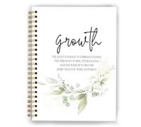 XUNLURY Cuaderno inspirador con cita de crecimiento, diario de afirmaciones positivas, diarios motivacionales para mujeres, cuadernos espirales de tapa dura de eucalipto de acuarela, 5.5 x 8.3