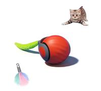XUNNIU - Pelota interactiva para gatos y perros, juguete para gatos con cola esponjosa, bola de perro inteligente rodante 360°, Speedy Tail,Smartball gato (naranja-1pcs)