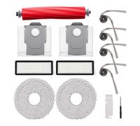 XUNNIU QV35 Accesorios de Repuesto para Roborock QV 35A, QV 35S, QR 598, QR 798 Aspiradora, 1 Cepillo Principal, 4 Cepillos Laterales, 2 Filtros HEPA, 2 Bolsas de Polvo, 2 Paños Mopa
