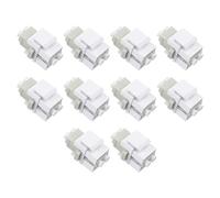 Xunsomten -10pcs Fibra Óptica Keystone Jack Acoplador LC Duplex Multi Modo Acoplador (MM) Adaptador de cable de fibra óptica LC-LC Duplex Multimodo Conector para Placa de Pared de Fibra