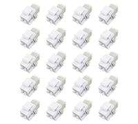 Xunsomten -20pcs Fibra Óptica Keystone Jack Acoplador LC Duplex Multi Modo Acoplador (MM) Adaptador de cable de fibra óptica LC-LC Duplex Multimodo Conector para Placa de Pared de Fibra