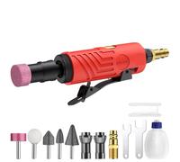 XUNTOP Amoladora Angular 25000RPM Amoladora Recta con Botella de Aceite Vacía y Pinzas de 1/4" y 1/8" Amoladora Recta de Aire con Escape Trasero para Pulido,Alisado de Bordes,Desbarbado