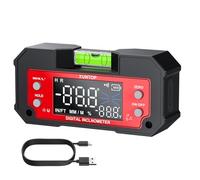 XUNTOP Inclinometro Digital de Doble Eje Eje X 4×90°/ Eje Y ±60° Transportador Digital con Nivel de burbuja Buscador de Ángulo Recargable con Imanes en 2 Lados para Carpintería Construcción Bricolaje