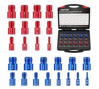 XUNTOP Probador de Roscas 26PCS Comprobador de Roscas 14Estándar&12Métrico Probador de Tamaño dede Rosca de Tuerca y Tornillo para Reparación de Automóviles DIY en Área Complicada y Estrecha