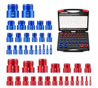 XUNTOP Probador de Roscas 44PCS Comprobador de Roscas 23Estándar&21Métrico Probador de Tamaño dede Rosca de Tuerca y Tornillo para Reparación de Automóviles DIY en Área Complicada y Estrecha