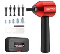 XUNTOP Remachadora Electrica Remachadora de Tuercas con 40PCS Accesorios de Tuerca Adaptador de Remaches Electrico con 5 Mandriles M3 M4 M5 M6 M8 para Reparaciones de Bricolaje, Mecánica y Automoción