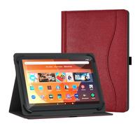 XunyLyee Funda Universal para Tablet REVVL Tab 2 10 de 11 Pulgadas, Funda con Soporte de visualización multiángulo con Bolsillo para Tablet Android de 9.6 a 11 Pulgadas, Color Rojo