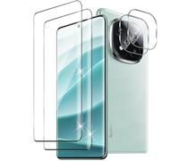 Xunzii 3D Protector de Pantalla para Xiaomi Redmi Note 14 Pro Plus/Note 14 Pro+ 5G y Protector Lente Cámara [2+2 Piezas], Vidrio Cristal Templado Antiarañazos, Sin Burbujas, Dureza 9H, Transparente