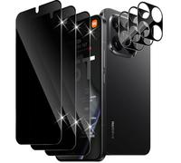 Xunzii Protector de Pantalla de Privacidad para Xiaomi 15T/17T Pro y Negro Protector Lente Cámara, Cobertura Completo Cristal Vidrio Templado Anti Espía, Dureza 9H Arañazos Anti-Spy folie[3+3 Piezas]