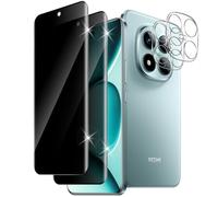 Xunzii Protector de Pantalla de Privacidad para Xiaomi Redmi Note 15 Pro Plus 5G/Poco M8 Pro, 2+2 Piezas 3D Protector de Pantalla de Privacidad + Protector de Cámara, Dureza 9H Anti- Espía Cristal