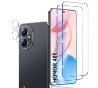 Xunzii Protector de Pantalla para Honor 400 y Protector Lente Cámara [2+2 Piezas], 9H HD Alta Sensibilidad Resistente a Arañazos Cristal Templado Vidrio Templado [Transparente]