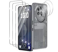 Xunzii Protector de Pantalla para Nothing Phone 3A PRO 5G y Protector Lente Cámara [3+3 Piezas], 9H HD Alta Sensibilidad Resistente a Arañazos Cristal Templado Vidrio Templado [Transparente]