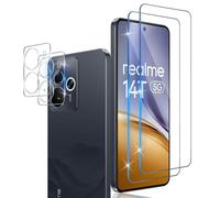 Xunzii Protector de Pantalla para Realme 14T 5G y Protector Lente Cámara [2+2 Piezas], 9H HD Alta Sensibilidad Resistente a Arañazos Cristal Templado Vidrio Templado [Transparente]