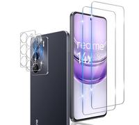 Xunzii Protector de Pantalla para Realme 14X 5G y Protector Lente Cámara [2+2 Piezas], 9H HD Alta Sensibilidad Resistente a Arañazos Cristal Templado Vidrio Templado [Transparente]