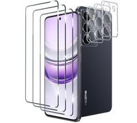 Xunzii Protector de Pantalla para Realme C73 5G/Realme 14X 5G y Protector Lente Cámara [3+3 Piezas], 9H HD Alta Sensibilidad Resistente a Arañazos Cristal Templado Vidrio Templado [Transparente]