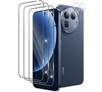 Xunzii Protector de Pantalla para Realme GT 8 Pro/GT8 Pro, 3 Piezas Cristal Templado y 3 Piezas Protector Lente Cámara, 9H Dureza HD Sensibilidad Resistente a Arañazos Vidrio Templado [Transparente]