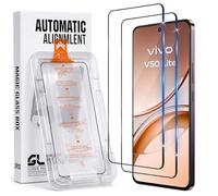 Xunzii Protector de Pantalla para Vivo V70 Lite/Vivo V50 Lite/Vivo V60 Lite 4G/ 5G, [Autoalineación] Cristal Templado, 9H Dureza HD 0.33mm Sensibilidad Resistente a Arañazos Vidrio Templado-2 Piezas