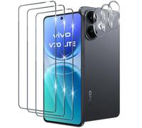 Xunzii Protector de Pantalla para VIVO V70 Lite/VIVO V60 Lite 4G/5G, 3 Piezas Cristal Templado y 3 Piezas Protector Lente Cámara, 9H Dureza HD Sensibilidad Resistente a Arañazos Vidrio Templado