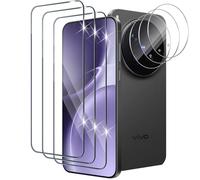 Xunzii Protector de Pantalla para VIVO X300 Pro, 3 Piezas Cristal Templado y 3 Piezas Protector Lente Cámara, 9H Dureza HD Sensibilidad Resistente a Arañazos Vidrio Templado [Transparente]