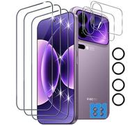 Xunzii Protector de Pantalla para Xiaomi 17 Pro, 3 Piezas Cristal Templado+2 Piezas Protector Lente Cámara+2 Piezas Trasero de Vidrio, 9H Dureza HD Resistente a Arañazos [Transparente]