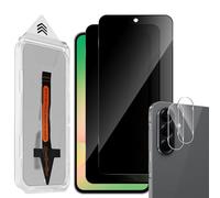 Xunzii Protector de privacidad para Samsung Galaxy A56 5G para cristal templado, 2 unidades de protección visual y 2 protectores de cámara, dureza 9H, antiarañazos, sin burbujas, antiespía