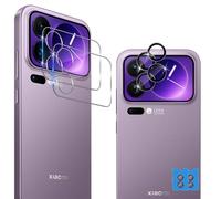 Xunzii Trasera de Protector de Pantalla para Xiaomi Mi 17 Pro Max, 2 Piezas Cristal Templado y 2 Piezas Protector Lente Cámara, 9H Dureza Anti-Huellas HD Cristal Templado Trasera de Vidrio
