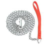 Xuodawer 1.6M Heavy Duty Cadena de Metal de Perro Walking Lead Leash Clip Red Handle