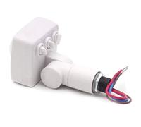 Xuodawer 220V mini sensor infrarrojo cuerpo humano sensor de cuerpo infrarrojo interruptor LED luz inundación PIR sensor de movimiento ajustable blanco