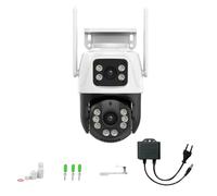 Xuodawer Cámara IP 6MP HD Par Lente WIFI Cámara Exterior Ai Seguimiento Audio SeCuridad CCTV Cámara Enchufe Ue