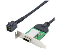 Xuodawer Host Interno HD SAS SFF-8643 a SAS HD SFF-8088 con soporte bajo para conexión al cable adaptador de disco duro de 1 m