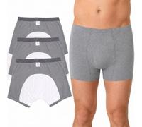 XUOUP Calzoncillos Incontinencia Hombre, Abrir La Mosca Calzoncillos Tipo Bóxer De Algodón para Incontinencia, Reutilizables, Lavables, A Prueba De Fugas, Paquete De 3 Gray - 3-Pack,M