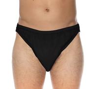 XUOUP Calzoncillos para Incontinencia, Ropa Interior Transparente Y Sexy para Hombre, Tipo Bóxer De PVC, De Talle Bajo Y Ajuste Ceñido, Lavables, Silenciosos Y ReutilizablesBlack,L