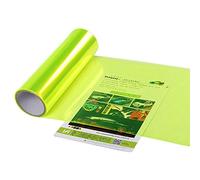 XUPHINX Etiqueta autoadhesiva, autoadhesiva Luz antiniebla antiniebla para automóvil Luz Trasera Luz Adhesiva - Lámina de película de Vinilo Amarillo Fluorescente 30x60cm