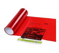 XUPHINX Etiqueta autoadhesiva para Auto, autoadhesiva Etiqueta Adhesiva para Auto Humo luz antiniebla luz Trasera Faro Tint-Vinilo Hoja de película, Rojo, 30x60cm